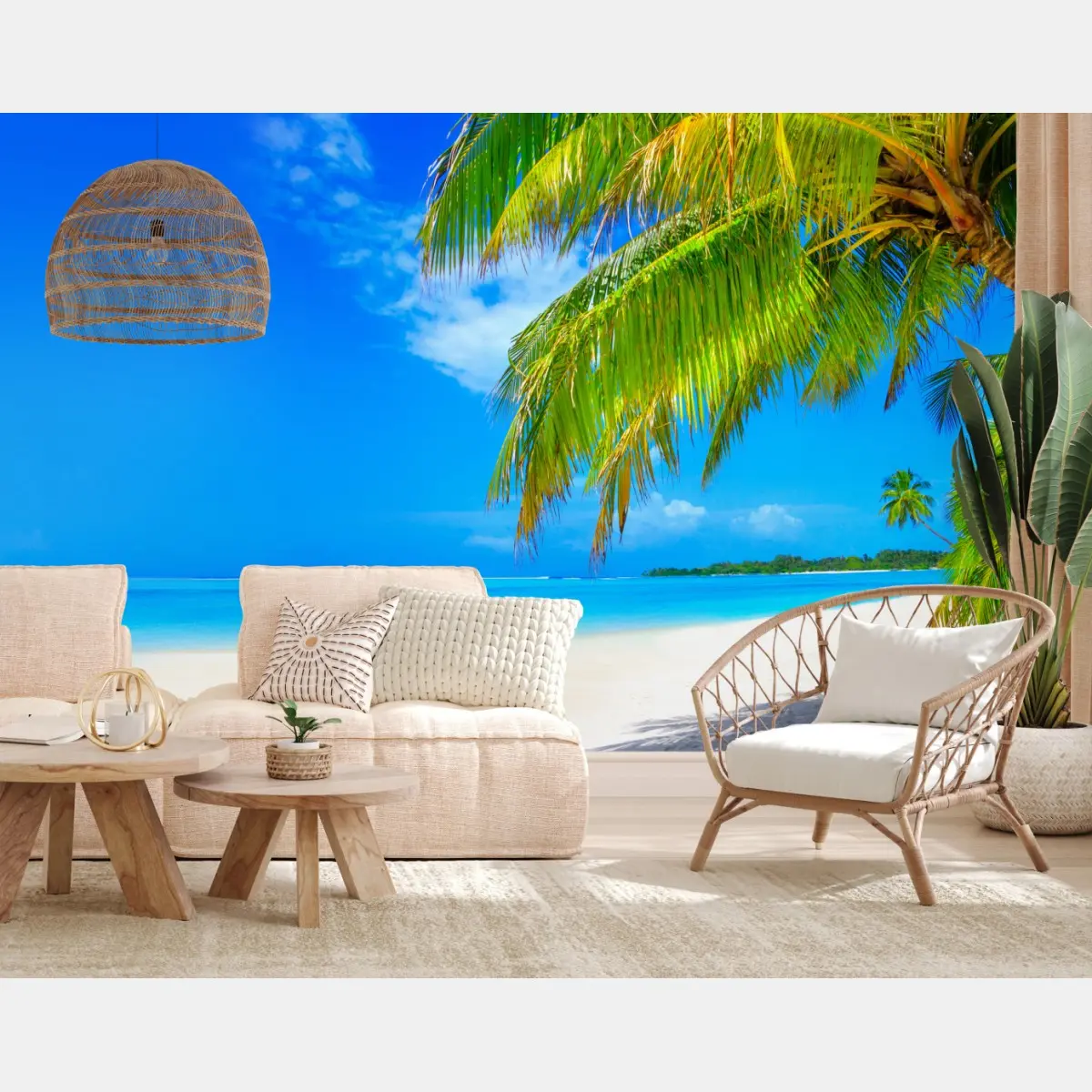 Fototapeta tropikalna turkusowa plaża – Wallissimo® Fototapeta tropikalna turkusowa plaża – Wallissimo®