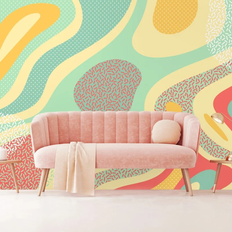 Fototapeta pastelowy organiczny wzór abstrakcyjny