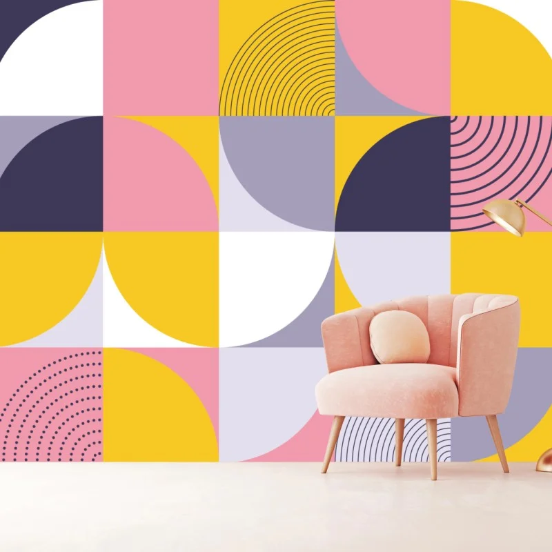 Fototapeta pastelowa geometryczna mozaika