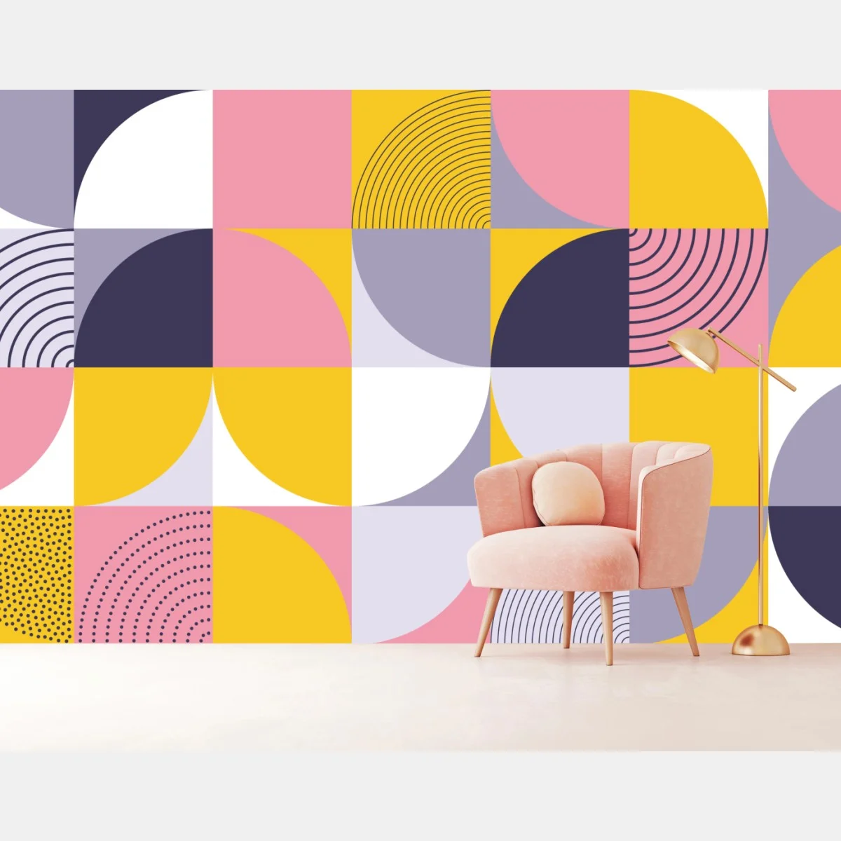 Fototapeta pastelowa geometryczna mozaika – Wallissimo® Fototapeta pastelowa geometryczna mozaika – Wallissimo®