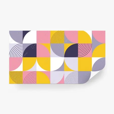 Fototapeta pastelowa geometryczna mozaika – Wallissimo®