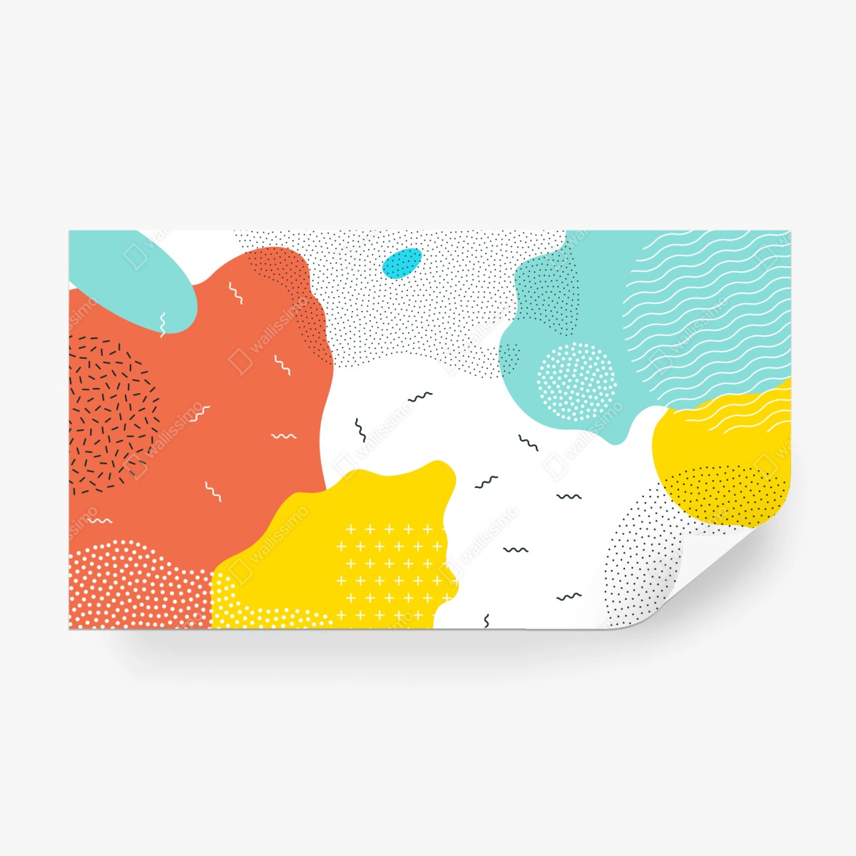 Fototapeta zabawne abstrakcyjne kształty w żywych kolorach – Wallissimo®