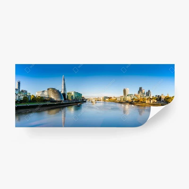 Fototapeta Londyn panoramiczny widok nad Tamizą