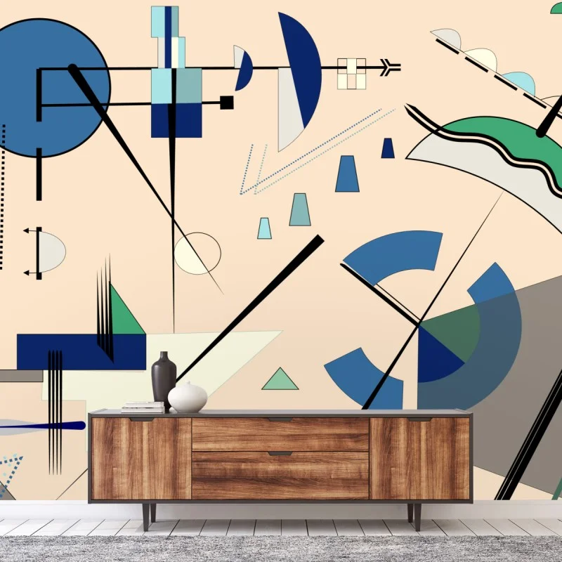 Fototapeta geometryczna kompozycja w pastelach