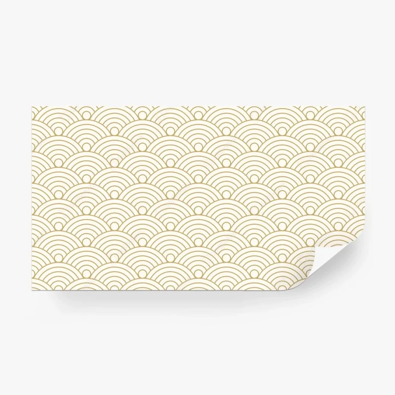 Fototapeta złoty wzór seigaiha