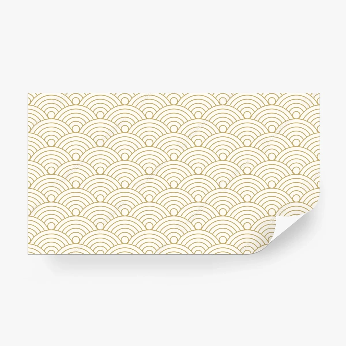 Fototapeta złoty wzór seigaiha – Wallissimo®