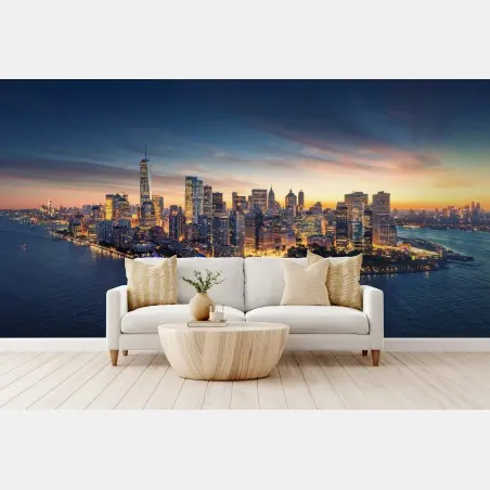 Fototapeta Manhattan panorama o wschodzie słońca – Wallissimo®