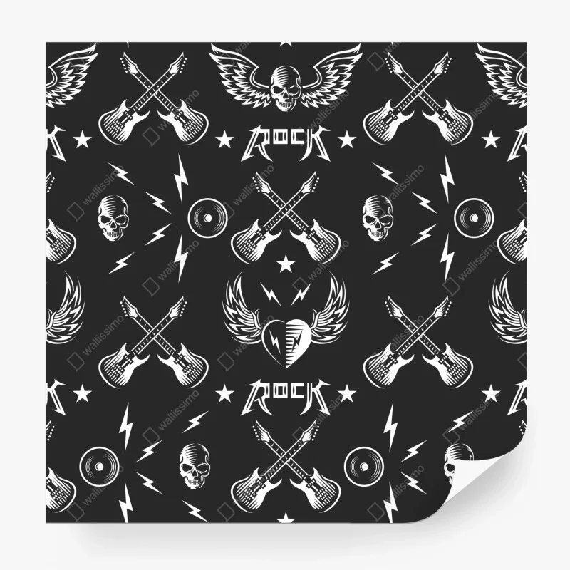 Fototapeta bezszwowy wzór rockowych ikon