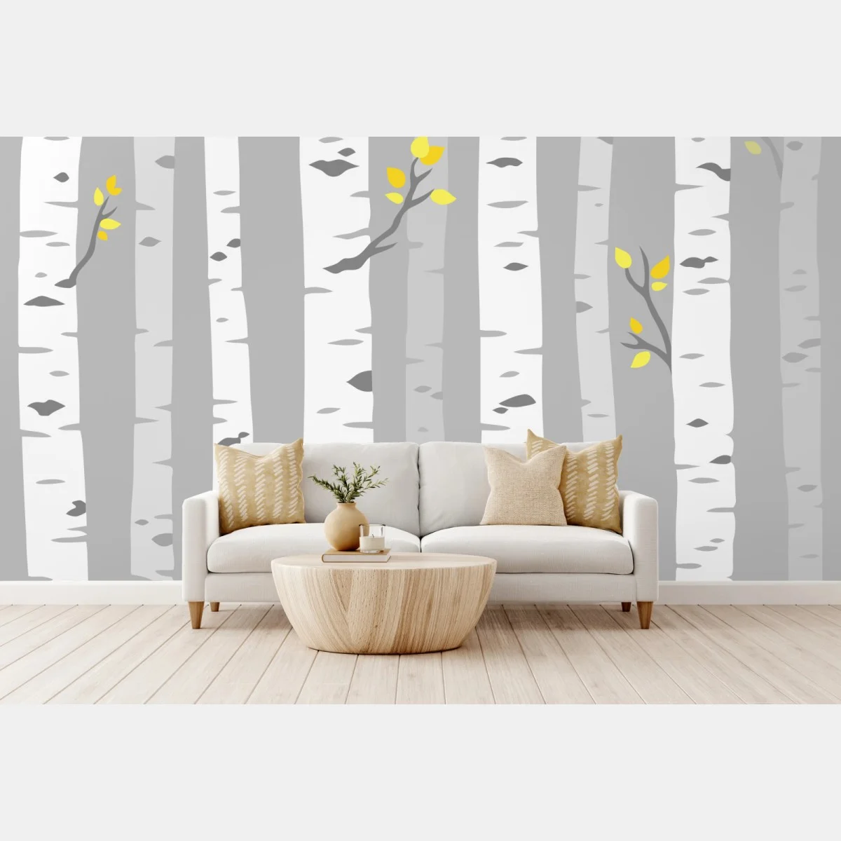 Fototapeta skandynawski las brzóz – Wallissimo® Fototapeta skandynawski las brzóz – Wallissimo®