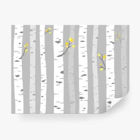 Fototapeta skandynawski las brzóz – Wallissimo®