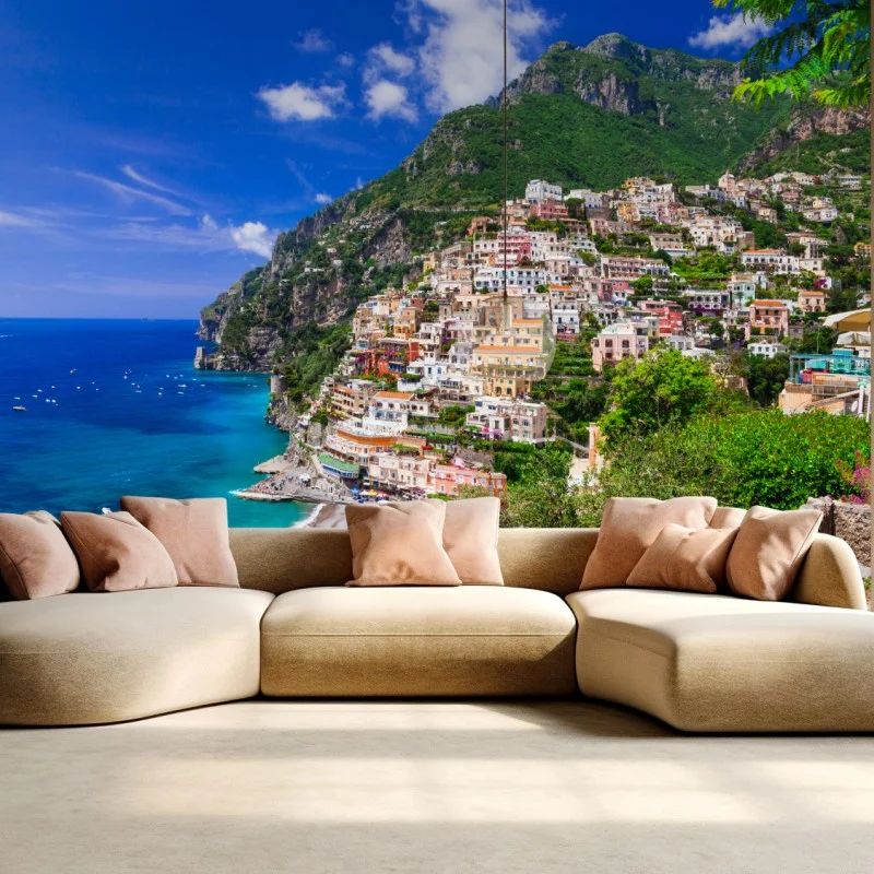 Fototapeta słoneczna panorama Positano na Wybrzeżu Amalfi