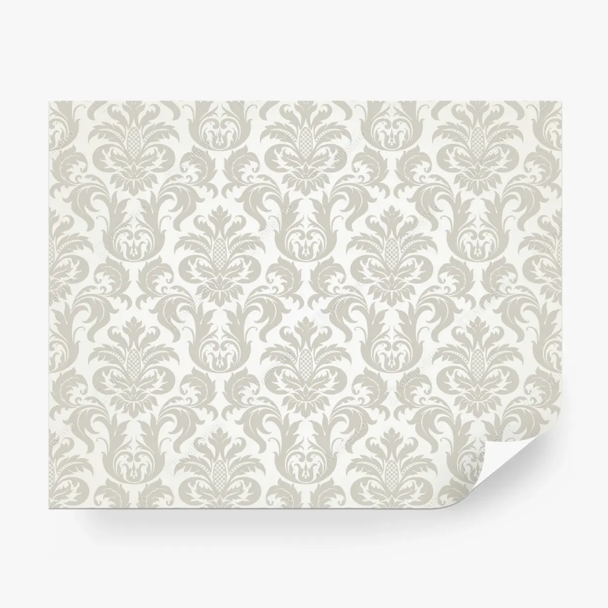 Fototapeta elegancki beżowy wzór damask – Wallissimo®