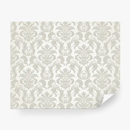 Fototapeta elegancki beżowy wzór damask – Wallissimo®
