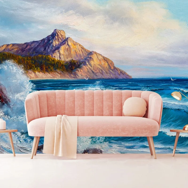 Fototapeta turkusowa fala - pejzaż morski