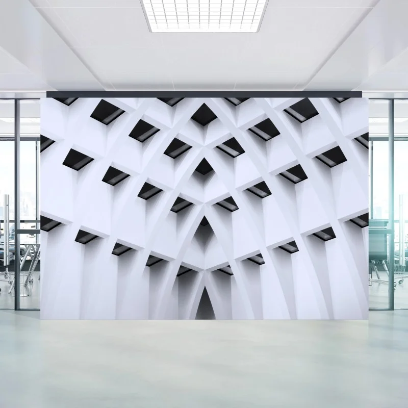 Fototapeta geometryczny łukowy sufit