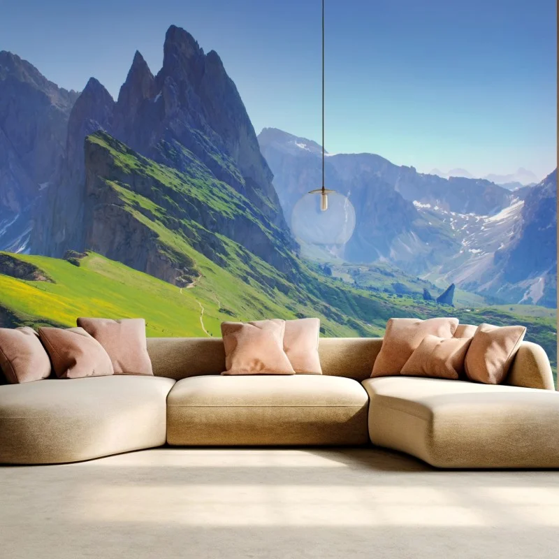 Fototapeta majestatyczne Seceda w Dolomitach – Wallissimo® Fototapeta majestatyczne Seceda w Dolomitach – Wallissimo®