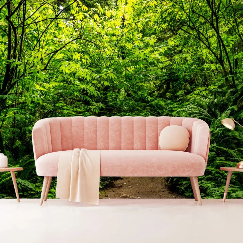 Fototapeta bujna leśna ścieżka