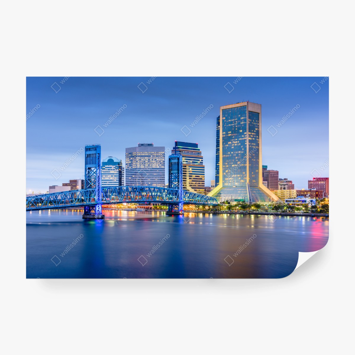 Fototapeta Jacksonville panorama miasta o zmierzchu – Wallissimo®