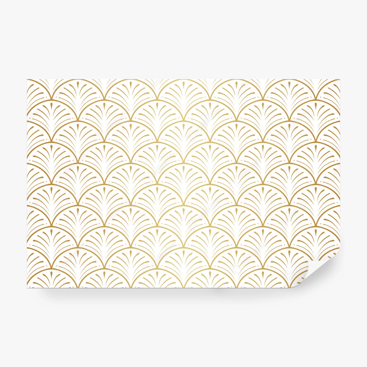 Fototapeta złoty wzór art deco w stylu wachlarza – Wallissimo®