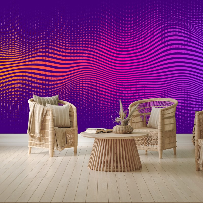 Fototapeta żywy gradient falowy wzór