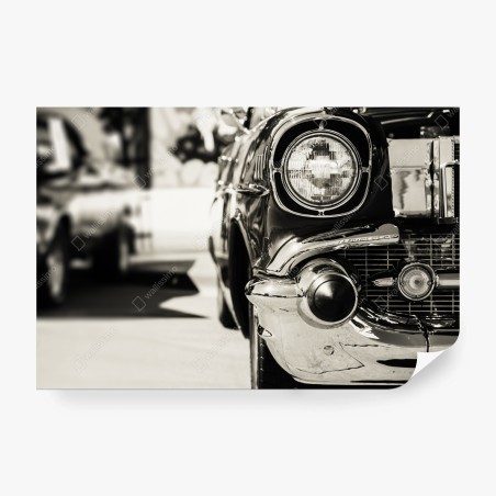 Fototapeta zabytkowy chromowany samochód zbliżenie – Wallissimo®