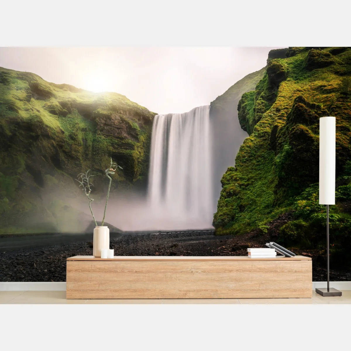 Fototapeta majestatyczny wodospad Skogafoss – Wallissimo® Fototapeta majestatyczny wodospad Skogafoss – Wallissimo®