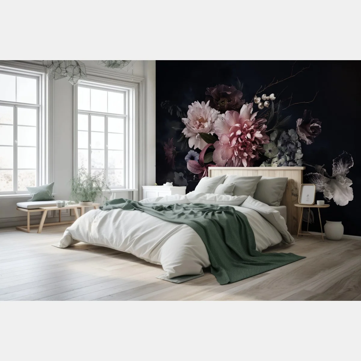 Fototapeta bukiet piwonii i hortensji – Wallissimo® Fototapeta bukiet piwonii i hortensji – Wallissimo®