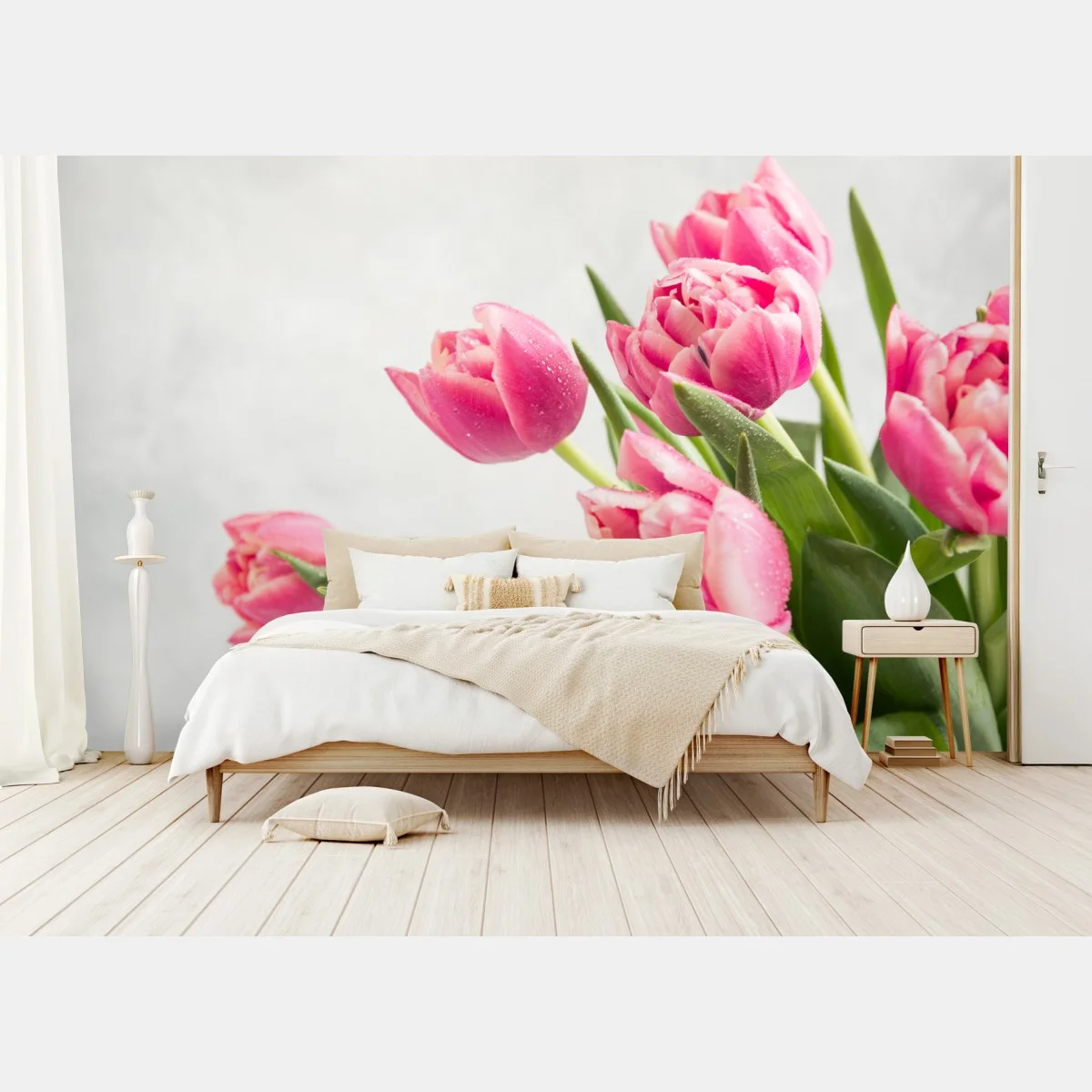 Fototapeta elegancki bukiet różowych tulipanów – Wallissimo® Fototapeta elegancki bukiet różowych tulipanów – Wallissimo®