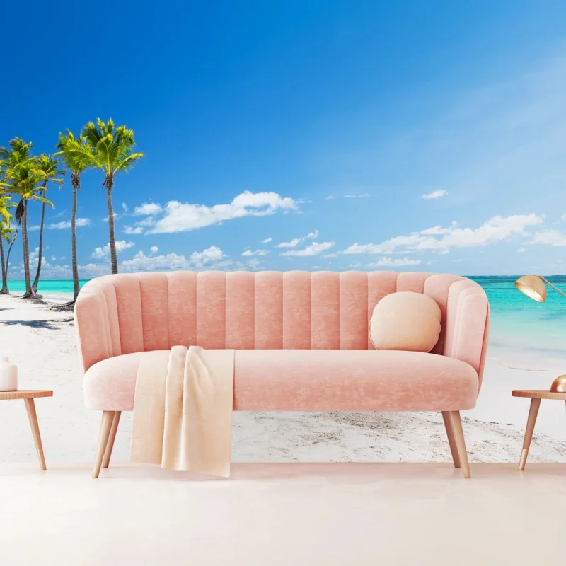 Fototapeta palmy na plaży w Punta Cana