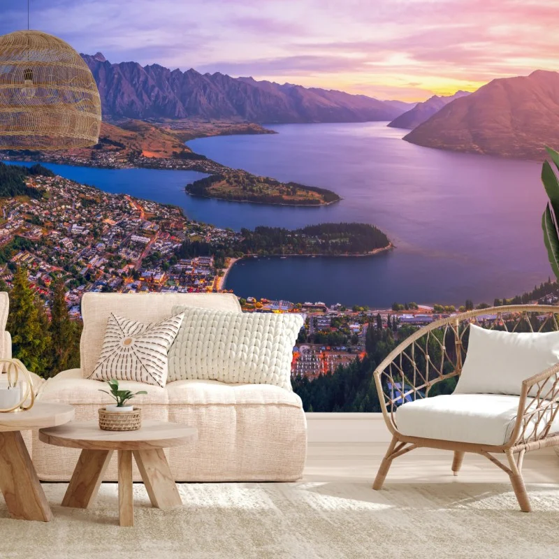 Fototapeta Queenstown panorama zmierzchu