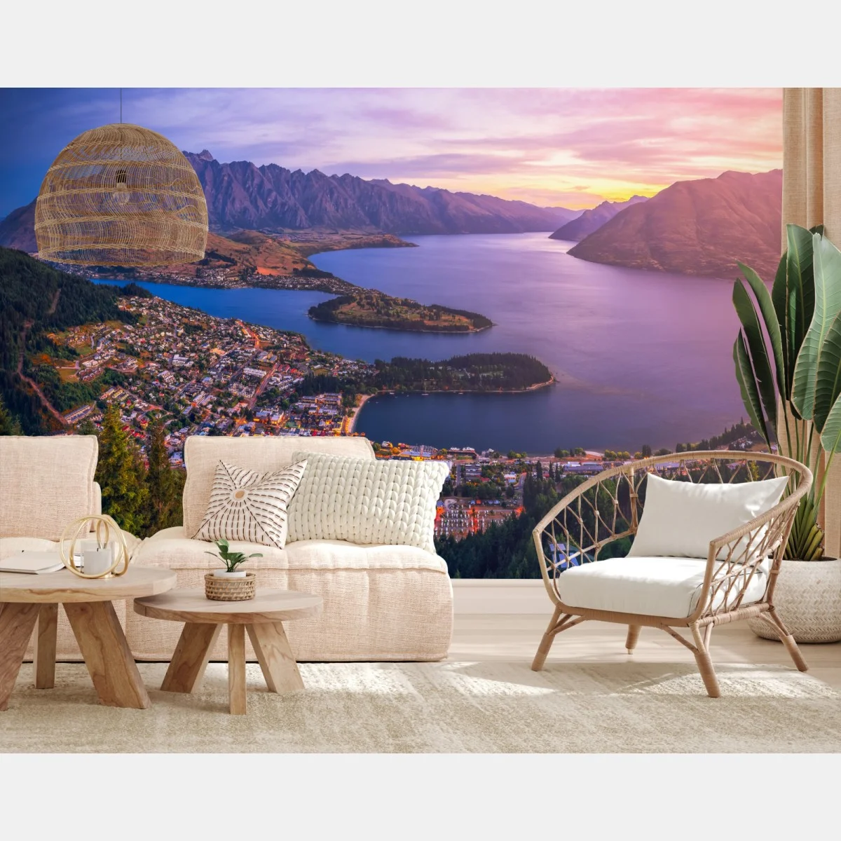 Fototapeta Queenstown panorama zmierzchu – Wallissimo® Fototapeta Queenstown panorama zmierzchu – Wallissimo®