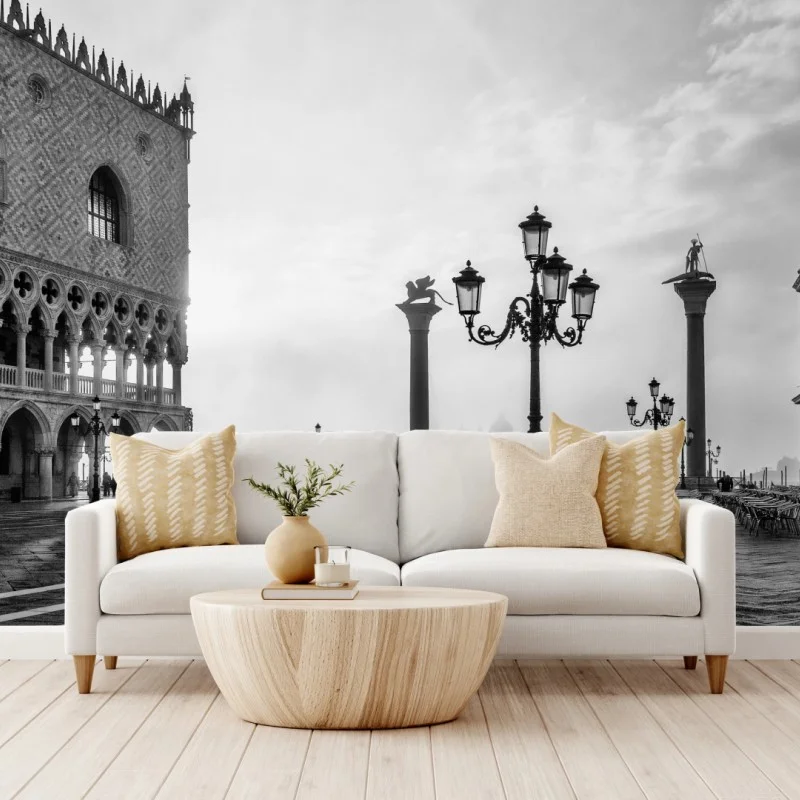 Fototapeta Wenecja plac w porannej mgle