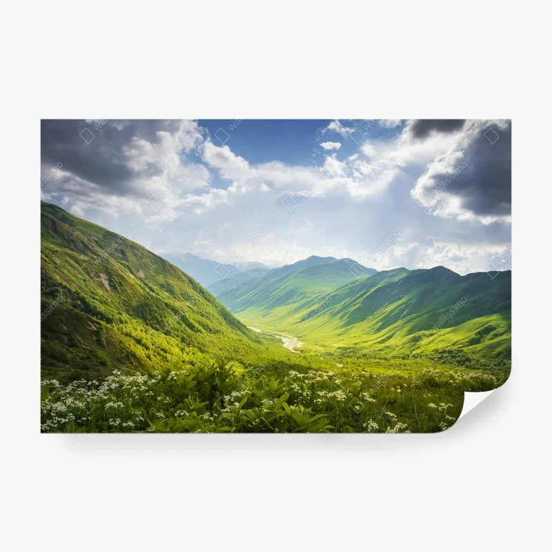 Fototapeta bujna zielona dolina górska