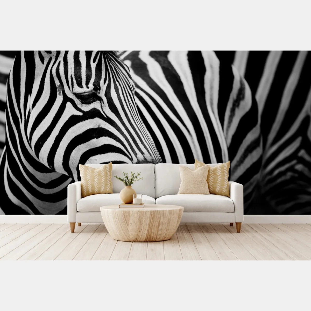 Fototapeta zebra w monochromatycznych paskach – Wallissimo® Fototapeta zebra w monochromatycznych paskach – Wallissimo®