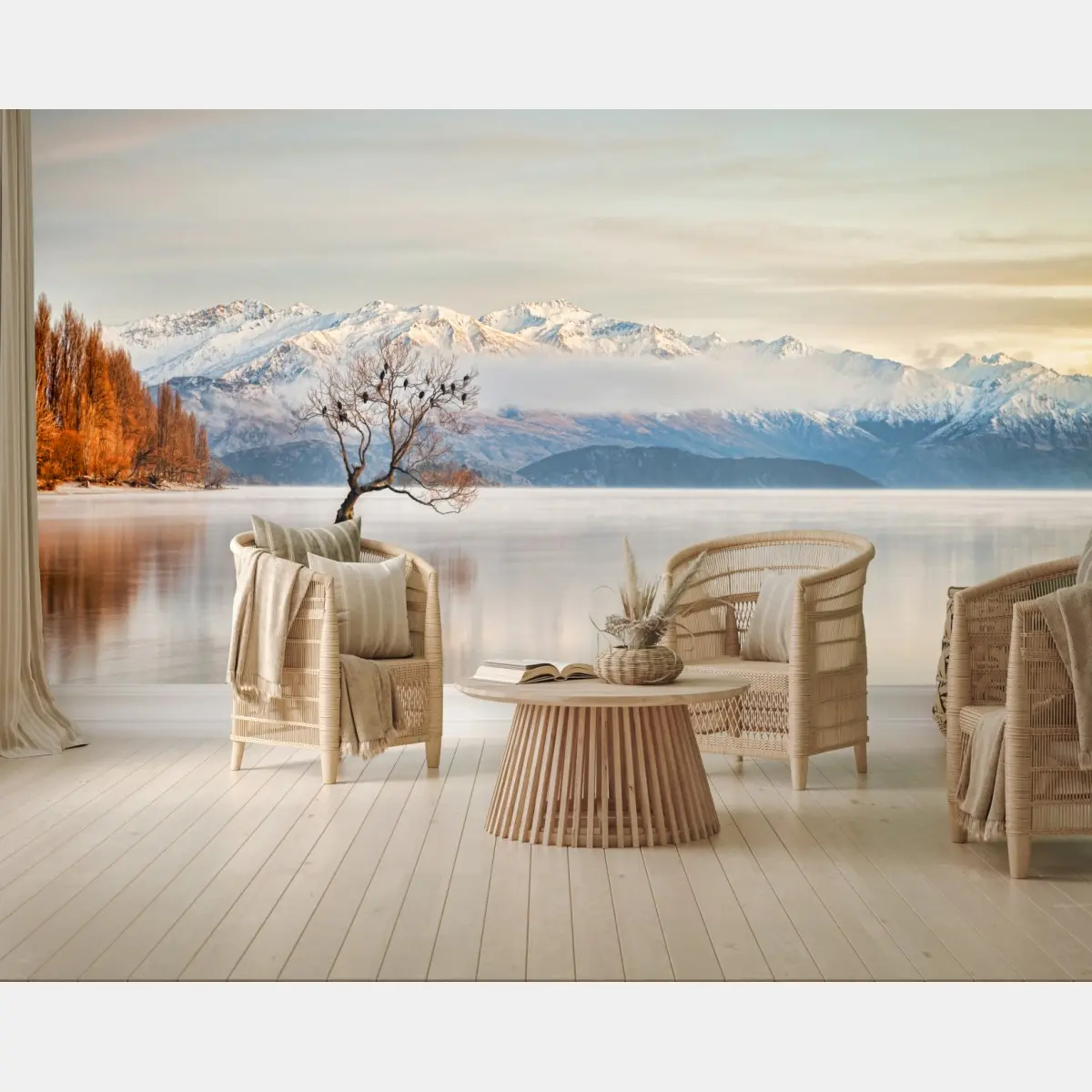 Fototapeta samotne drzewo nad jeziorem Wanaka – Wallissimo®