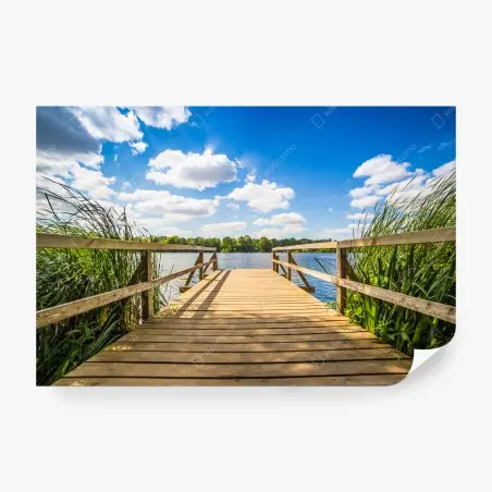 Fototapeta słoneczny pomost nad jeziorem – Wallissimo®