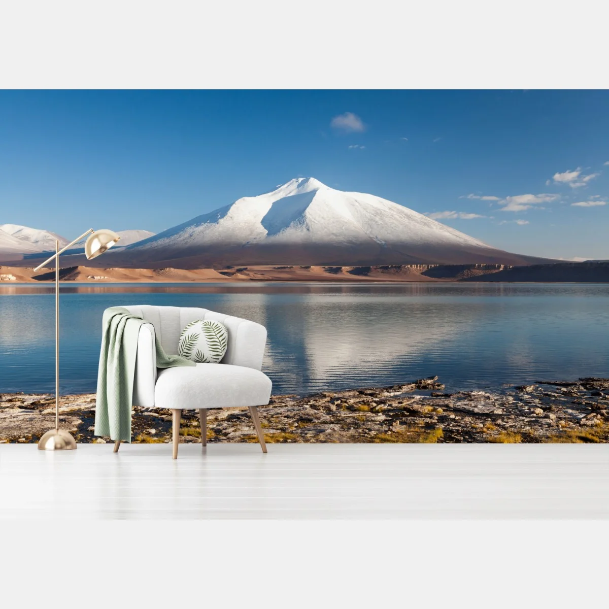 Fototapeta Laguna Verde odbicie w Atacama – Wallissimo® Fototapeta Laguna Verde odbicie w Atacama – Wallissimo®