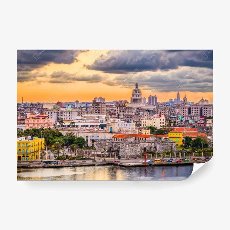 Fototapeta Hawana panorama miasta o zachodzie słońca