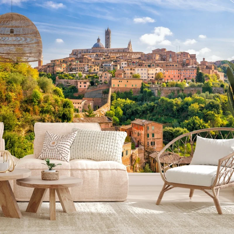 Fototapeta Siena panorama miasta, Włochy