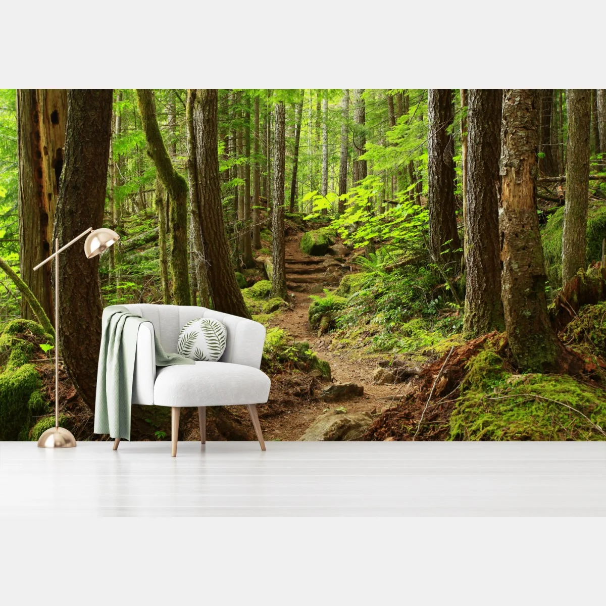 Fototapeta mchowa leśna ścieżka – Wallissimo® Fototapeta mchowa leśna ścieżka – Wallissimo®