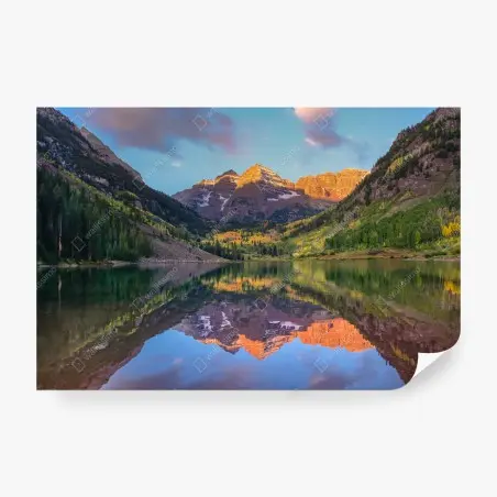 Fototapeta wschód słońca nad Maroon Bells – Wallissimo®