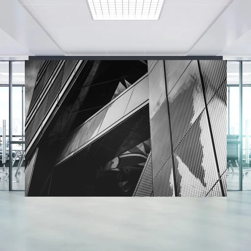 Fototapeta geometryczna fasada w monochromie