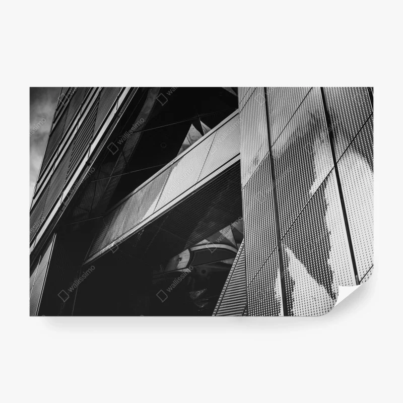 Fototapeta geometryczna fasada w monochromie