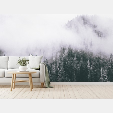 Fototapeta mglisty las iglasty – Wallissimo®