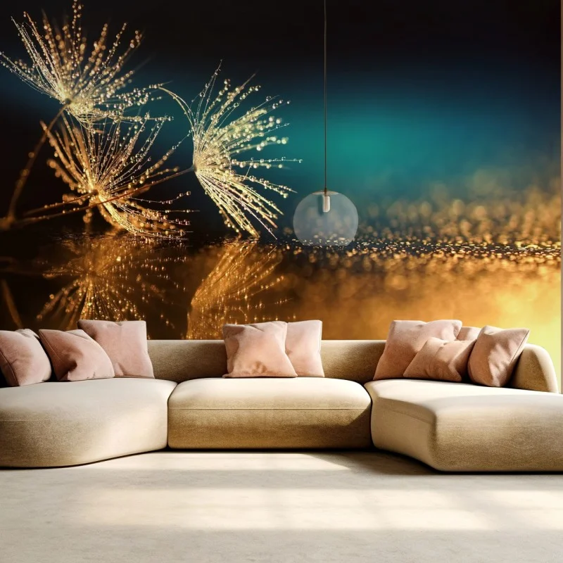 Fototapeta złote odbicie dmuchawca