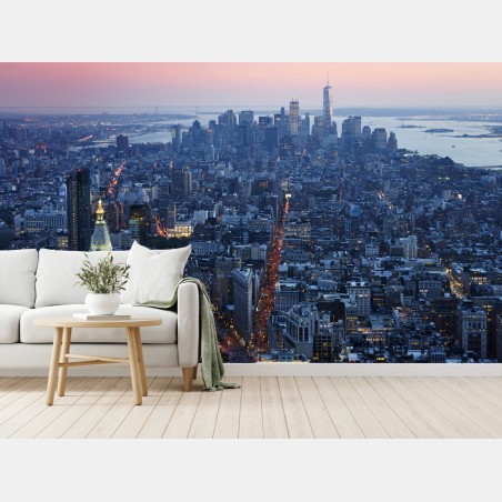 Fototapeta zachód słońca nad Manhattanem – Wallissimo®