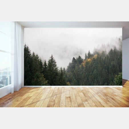 Fototapeta mglisty górski las – Wallissimo®