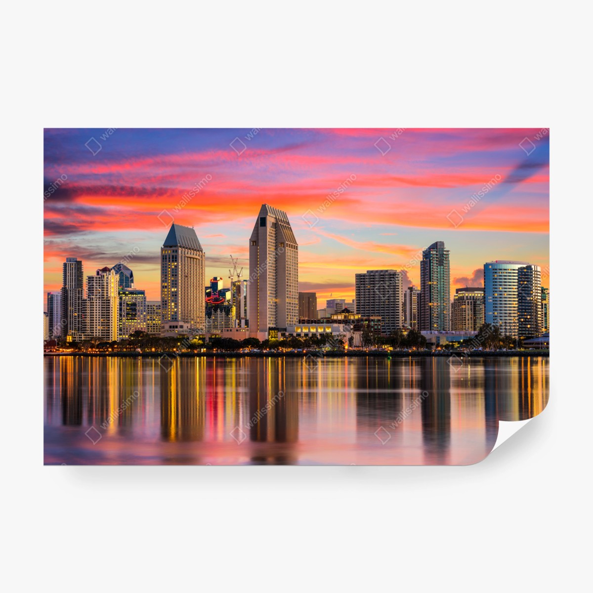 Fototapeta San Diego panorama miasta o zachodzie słońca – Wallissimo®