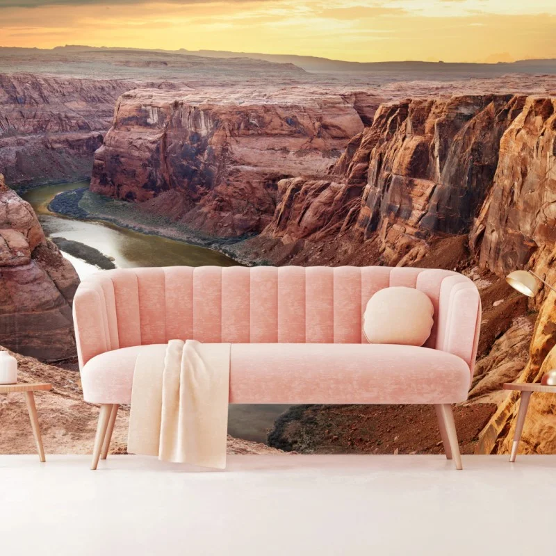 Fototapeta słoneczny kanion w Horseshoe Bend, rzeka Kolorado