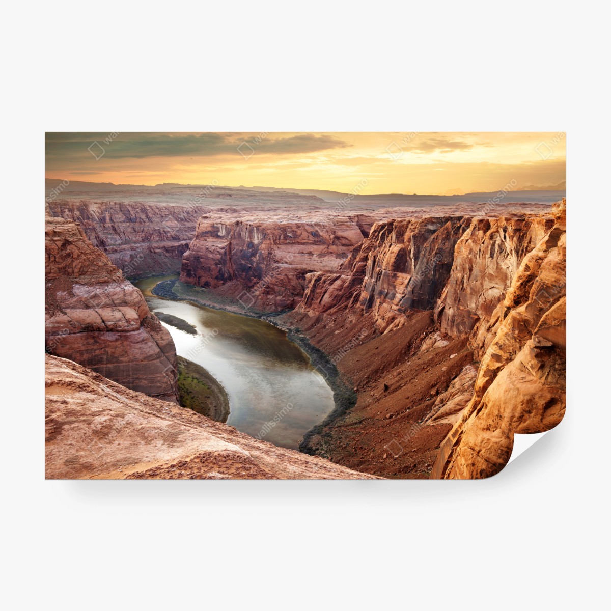 Fototapeta słoneczny kanion w Horseshoe Bend, rzeka Kolorado – Wallissimo®